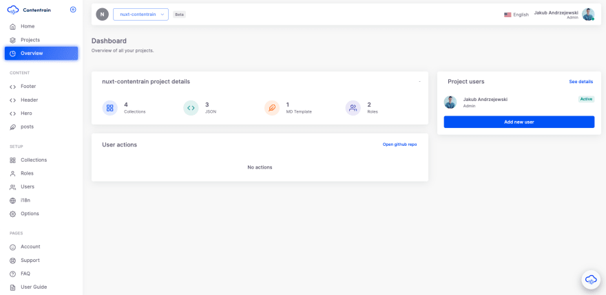 Contenrain Project Dashboard