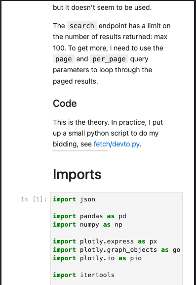 Suboptimal rendering of python notebook exported to HTML on mobile