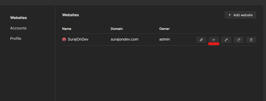 Sceenshot of Website
