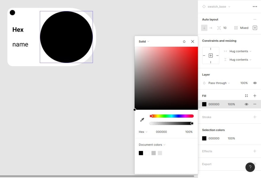 select a color