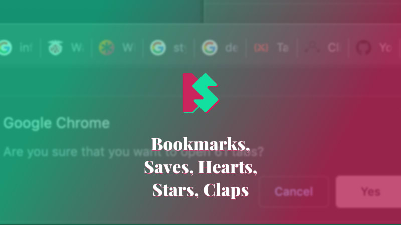 Bookmarks, Saves, Hearts, Stars, Claps