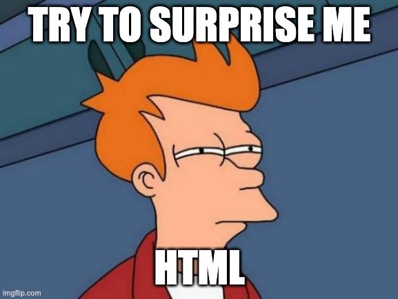 Try to surprise me HTML