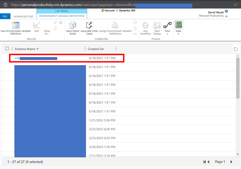 Dynamics filter results