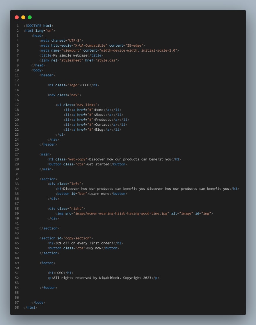 How to create a simple web page using HTML and CSS - DEV Community