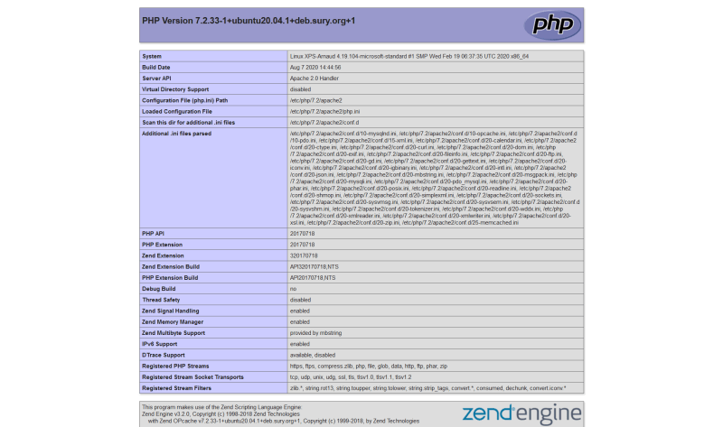 PHP info