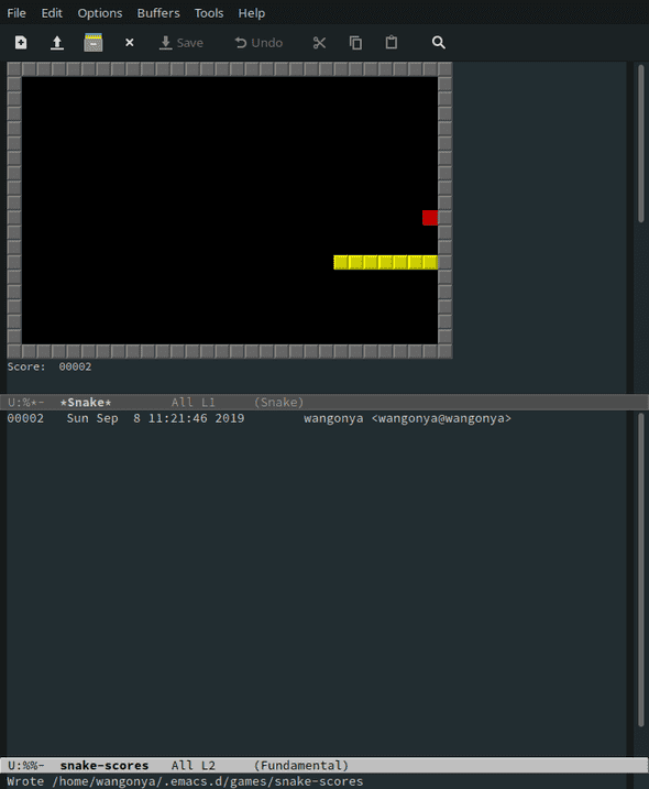 emacs snake2