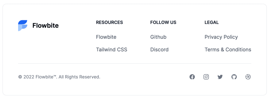 Tailwind CSS Footer