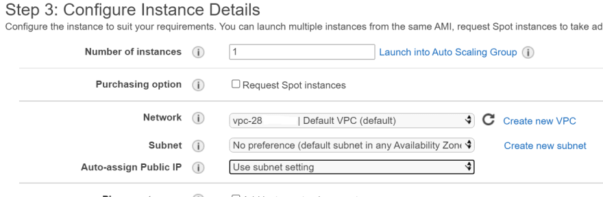 EC2 IPv4 launch setting