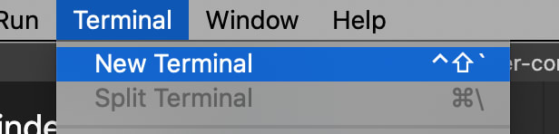 open terminal