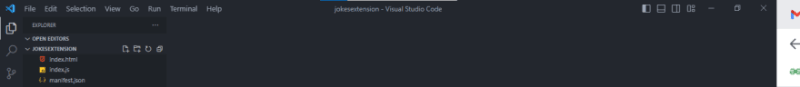 Fichier jokesextensions ouvert dans VS Cde