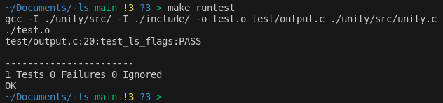 Output of make runtest