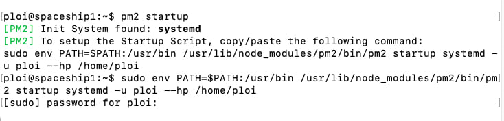 Screenshot terminal command from guide one
