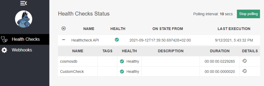 Health checks in ASP.Net Core web API - DEV Community