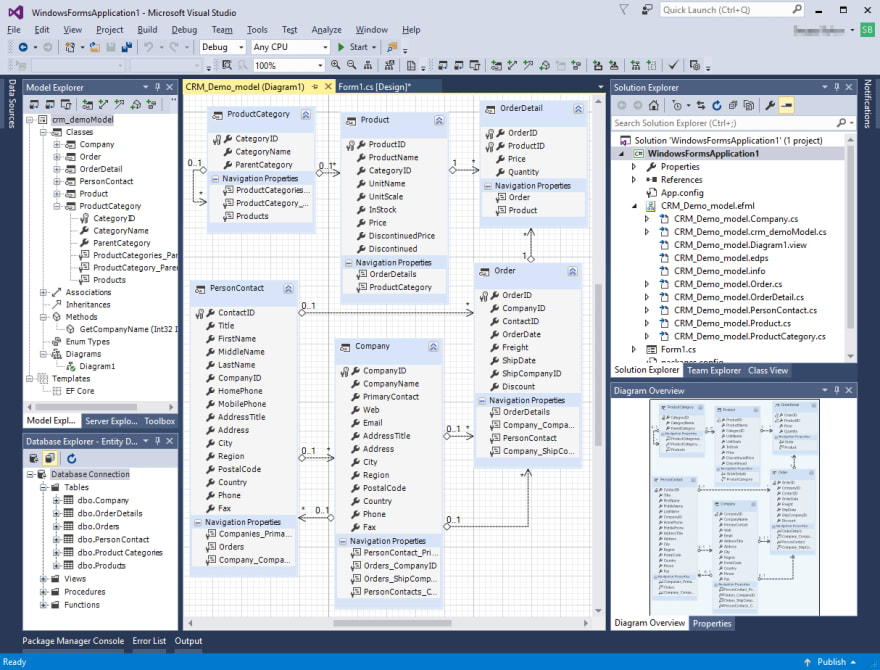 entity framework versions