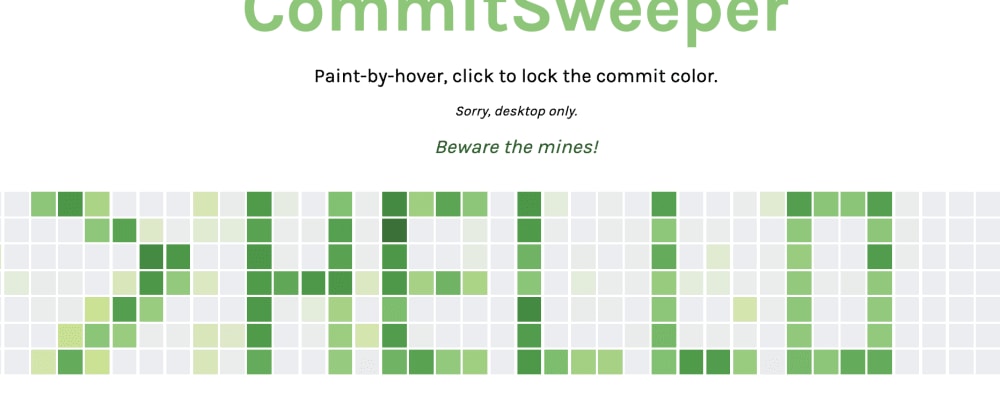 Cover image for CommitSweeper: Pure CSS Game