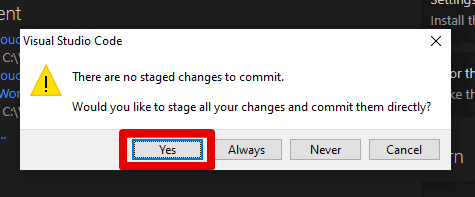 VSCode Commit Message