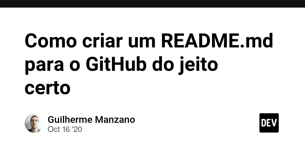 Como criar um README.md para o GitHub do jeito certo