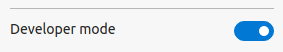 Edge developer mode switch