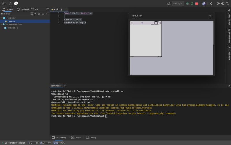 Building a Text Editor GUI with Tkinter in Python - DEV Community
