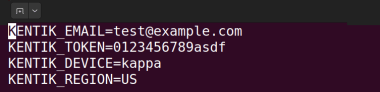 Config file