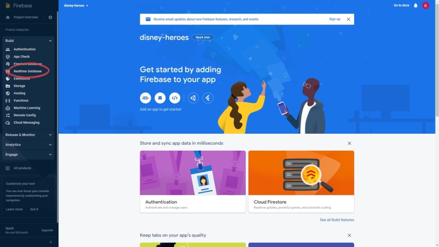 firebase project registration instruction