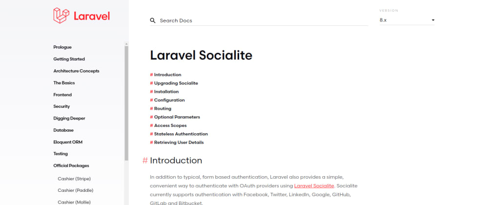 laravel socialite database