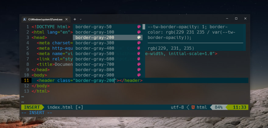 tailwind en html