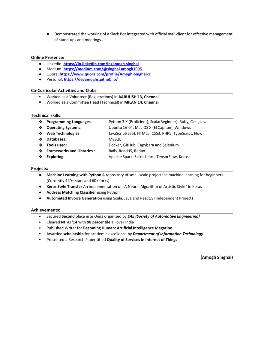 Critique My Resume Dev Community