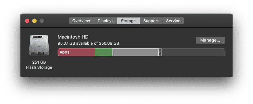 macOS storage overview