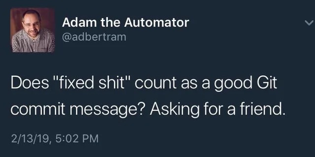 Good commit messages