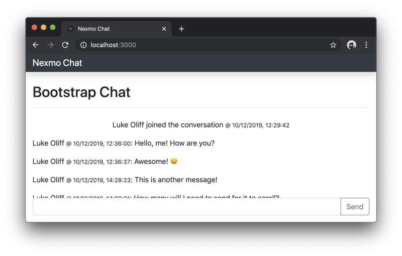 Chat application events now using line items