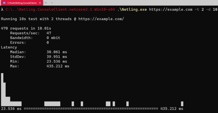 Netling Console Output