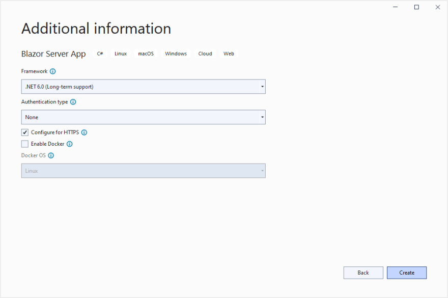 Adding Additional information to Blazor Server App