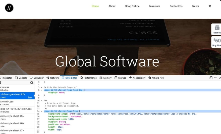 Avada - Changing the Logo for a Specific Page