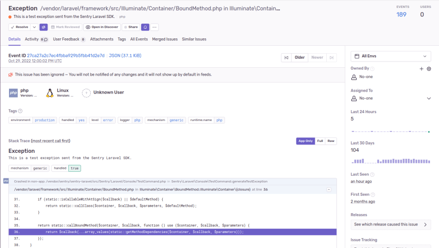 You should not interrupt Laravel's exception handling - DEV Community