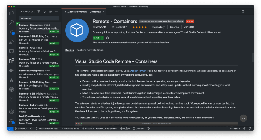 Remote Container - Visual Studio Code