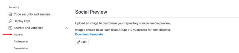 Security section of the author repository