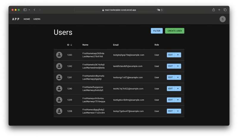 Frontend React Boilerplate