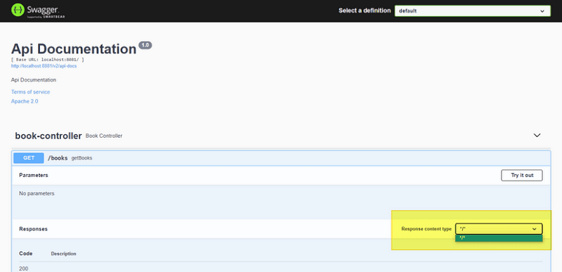 Docket configured without any consumer or producer type