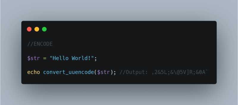 PHP uuencode