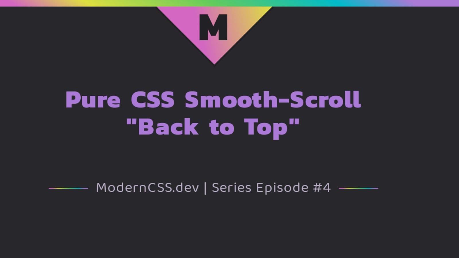 Pure CSS "Back to Top" - DEV Community