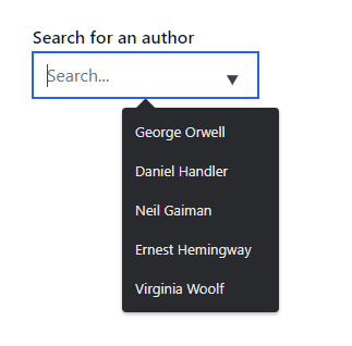 Screenshot of an input with a datalist