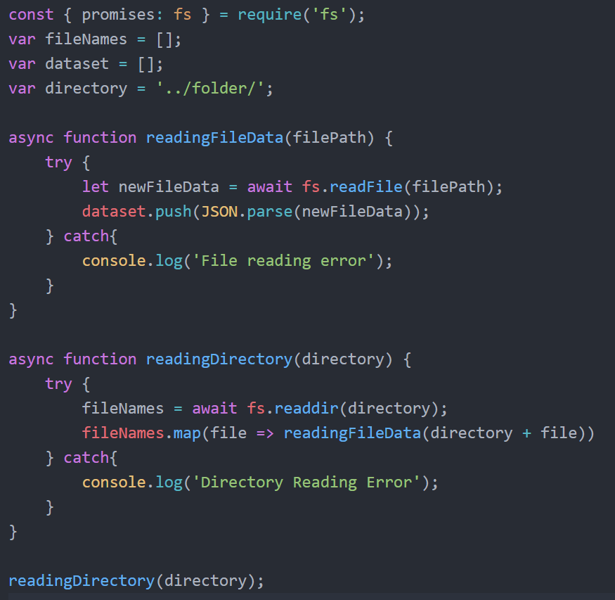 Asynchronous Reading Of Directory And File In Node Js Dev Community