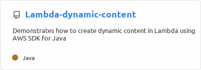 AWS Lambda dynamic content