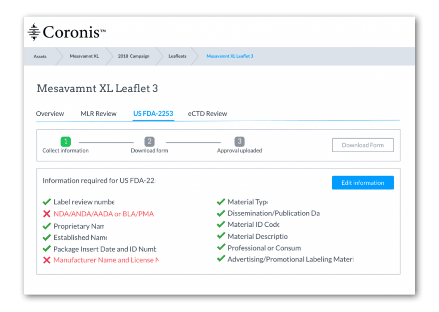 Coronis screen