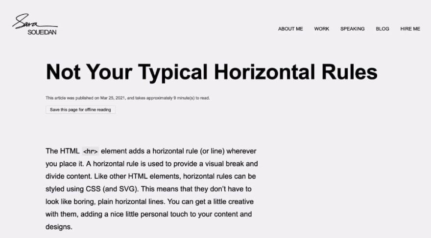 Horizontal Rules