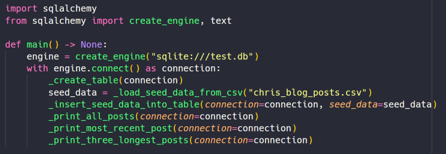 Connecting to a relational database using SQLAlchemy and PythonChris ...