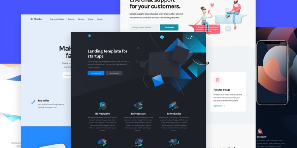 40 Free HTML landing page templates