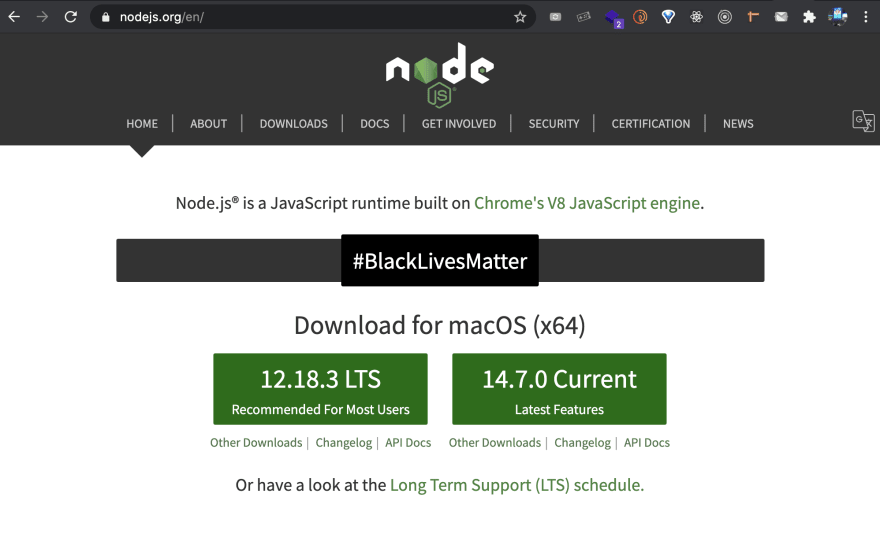 install node for mac